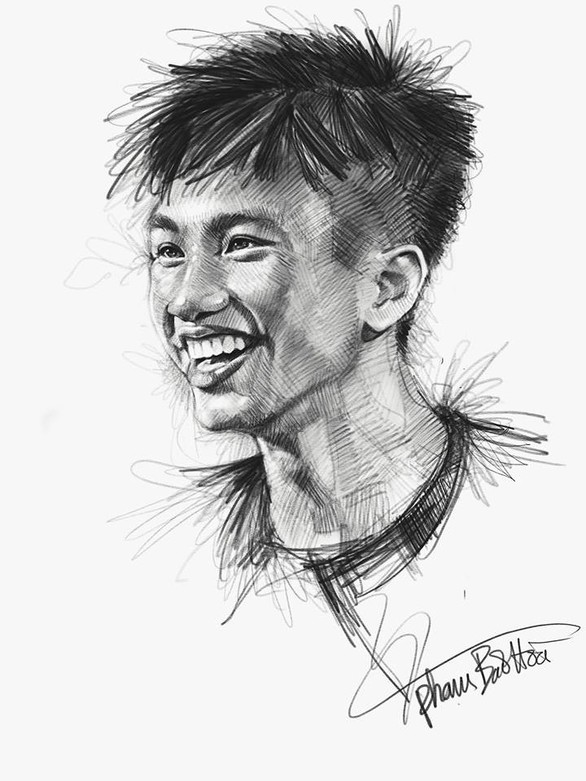 Bộ tranh chì sống động vẽ đội tuyển U23 Việt Nam - Ảnh 8. Bộ tranh chì sống động vẽ đội tuyển U23 Việt Nam - Ảnh 8.
