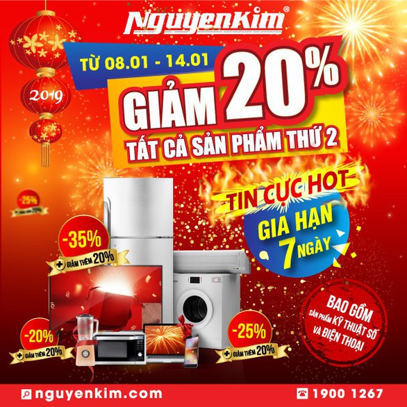 Nhu cầu sắm Tết tăng mạnh, Nguyễn Kim gia hạn thời gian khuyến mãi - Ảnh 3. Nhu cầu sắm Tết tăng mạnh, Nguyễn Kim gia hạn thời gian khuyến mãi - Ảnh 3.