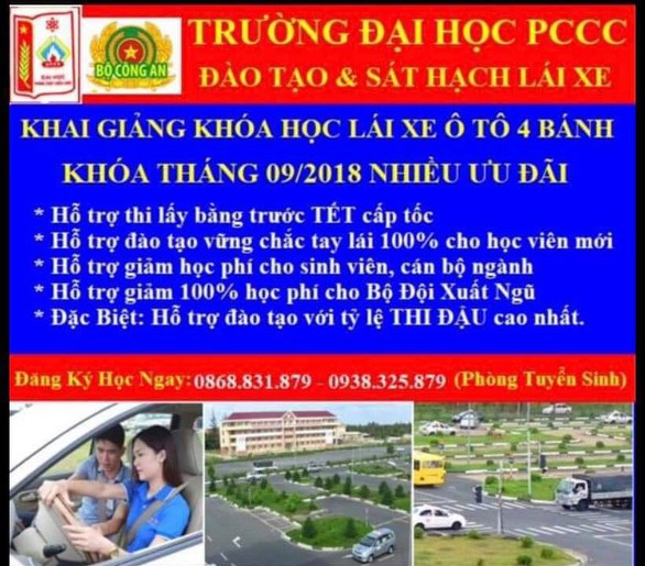 Mạo danh trường của Bộ Công an, lừa 400 học viên lái xe - Ảnh 3. Mạo danh trường của Bộ Công an, lừa 400 học viên lái xe - Ảnh 3.