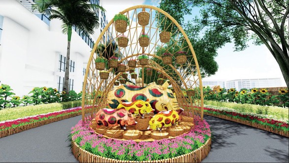 Hoạt cảnh diễn hàng đêm tại Hội hoa xuân Phú Mỹ Hưng - Ảnh 2. Hoạt cảnh diễn hàng đêm tại Hội hoa xuân Phú Mỹ Hưng - Ảnh 2.