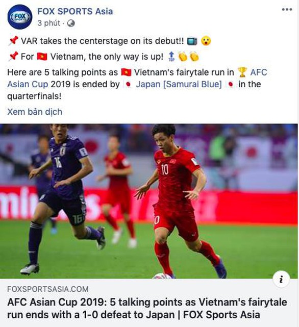 Khán giả quốc tế tán dương cổ tích Việt Nam ở Asian Cup - Ảnh 1. Khán giả quốc tế tán dương cổ tích Việt Nam ở Asian Cup - Ảnh 1.