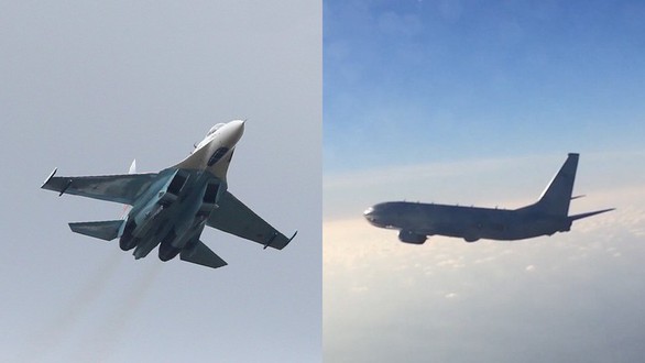 Nga thông báo điều Su-27 chặn máy bay tuần thám Mỹ - Ảnh 1. Nga thông báo điều Su-27 chặn máy bay tuần thám Mỹ - Ảnh 1.