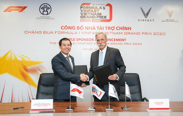 VinFast là nhà tài trợ chính của chặng đua F1 tại Việt Nam - Ảnh 1. VinFast là nhà tài trợ chính của chặng đua F1 tại Việt Nam - Ảnh 1.