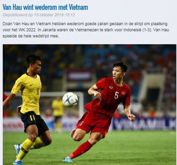 CLB Heerenveen khen Việt Nam quá mạnh và đợi Văn Hậu ở Hà Lan - Ảnh 1. CLB Heerenveen khen Việt Nam quá mạnh và đợi Văn Hậu ở Hà Lan - Ảnh 1.