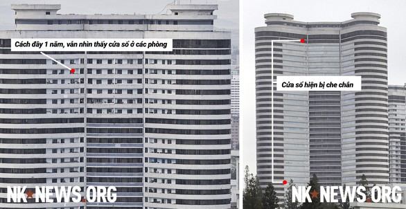 Vì sao Triều Tiên che chắn cửa sổ các tòa nhà cao tầng? - Ảnh 1. Vì sao Triều Tiên che chắn cửa sổ các tòa nhà cao tầng? - Ảnh 1.