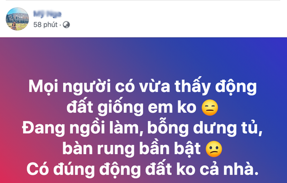 Đồ đạc, nhà cửa rung lắc, người dân Nghệ An nháo nhào trên Facebook - Ảnh 2. Đồ đạc, nhà cửa rung lắc, người dân Nghệ An nháo nhào trên Facebook - Ảnh 2.