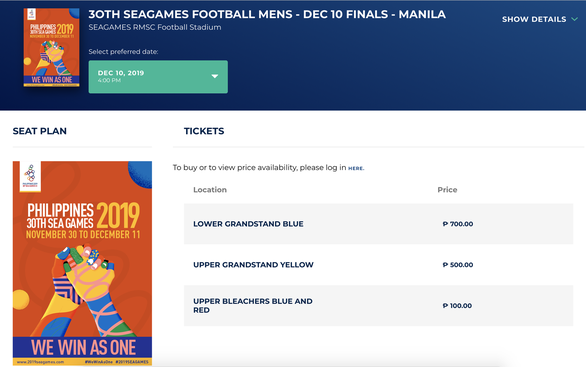 Vé xem thầy trò ông Park đá SEA Games 2019 ở Philippines rẻ không ngờ - Ảnh 1. Vé xem thầy trò ông Park đá SEA Games 2019 ở Philippines rẻ không ngờ - Ảnh 1.