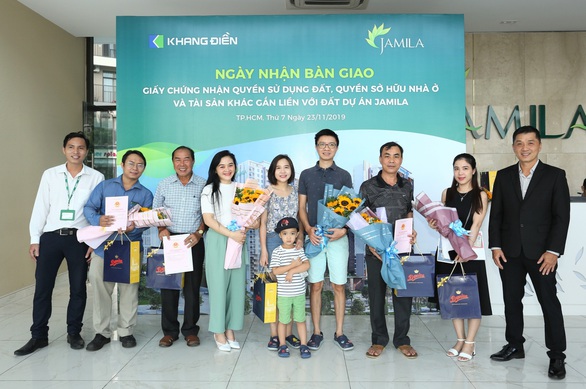 Khang Điền bàn giao sổ hồng cho cư dân Jamila - Ảnh 1. Khang Điền bàn giao sổ hồng cho cư dân Jamila - Ảnh 1.