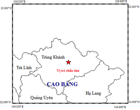 Động đất 4,7 độ Richter vừa xảy ra tại Cao Bằng vào sáng nay 28-11 - Ảnh 1. Động đất 4,7 độ Richter vừa xảy ra tại Cao Bằng vào sáng nay 28-11 - Ảnh 1.