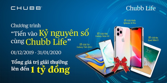 Ra mắt chương trình Tiến vào Kỷ nguyên số cùng Chubb Life - Ảnh 1. Ra mắt chương trình Tiến vào Kỷ nguyên số cùng Chubb Life - Ảnh 1.