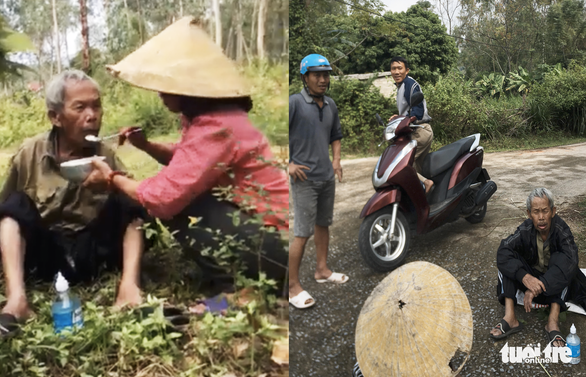 Hai mẹ con mang cơm nước tìm người thân cho cụ ông đi lạc trên núi - Ảnh 2. Hai mẹ con mang cơm nước tìm người thân cho cụ ông đi lạc trên núi - Ảnh 2.