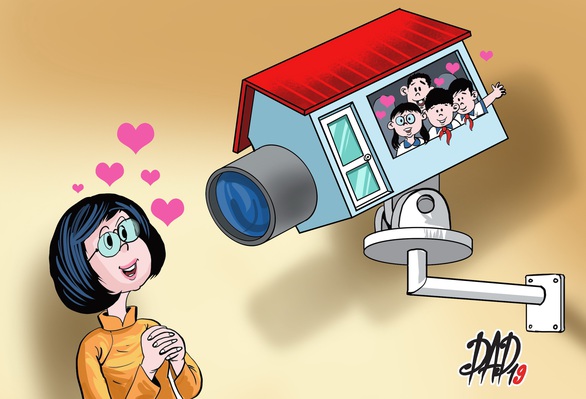 Giáo viên tâm tư khi trường lắp camera lơ lửng trên đầu - Ảnh 1. Giáo viên tâm tư khi trường lắp camera lơ lửng trên đầu - Ảnh 1.