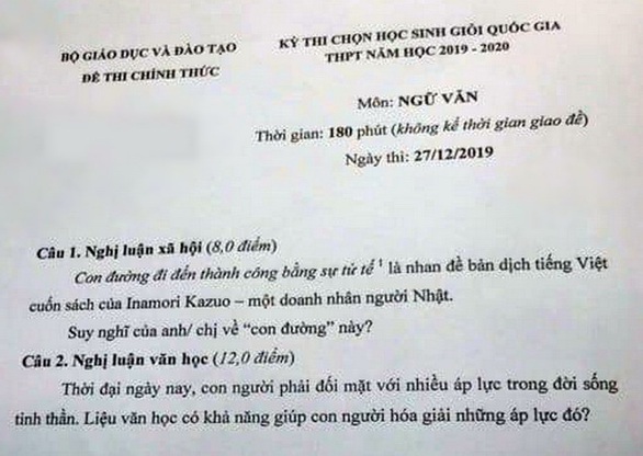 Con đường thành công bằng sự tử tế vào đề thi học sinh giỏi quốc gia - Ảnh 1. Con đường thành công bằng sự tử tế vào đề thi học sinh giỏi quốc gia - Ảnh 1.
