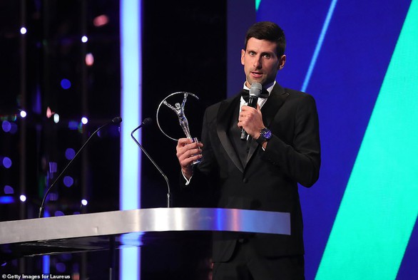 Vượt mặt Modric và Mbappe, Djokovic đoạt Oscar thể thao - Ảnh 1. Vượt mặt Modric và Mbappe, Djokovic đoạt Oscar thể thao - Ảnh 1.