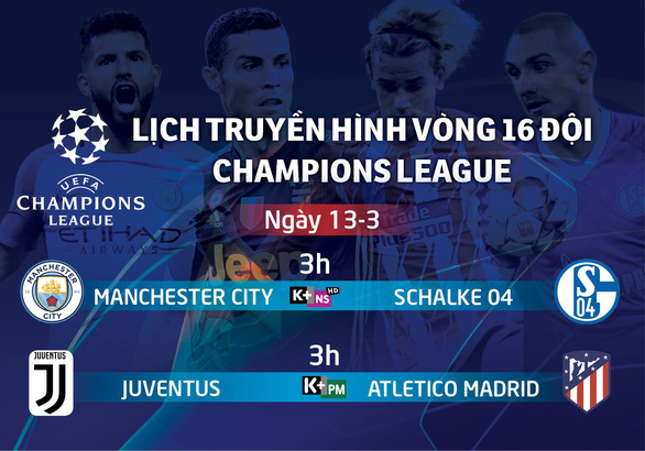 Lịch trực tiếp Champions League 13-3: Trận đấu sống còn của Ronaldo và Juventus - Ảnh 1. Lịch trực tiếp Champions League 13-3: Trận đấu sống còn của Ronaldo và Juventus - Ảnh 1.