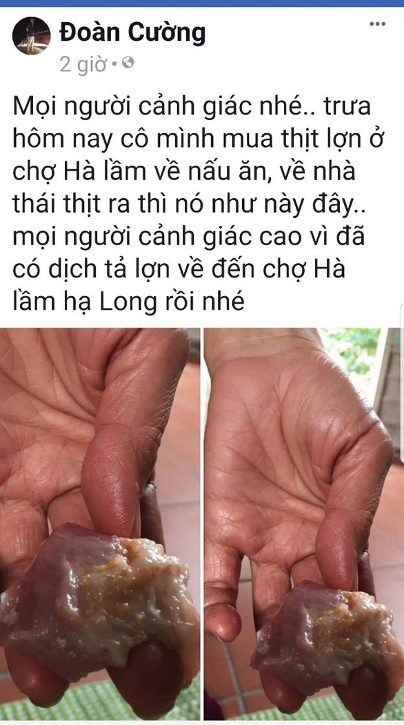 Lại đăng tin vịt dịch tả heo, triệu tập chủ tài khoản Facebook - Ảnh 1. Lại đăng tin vịt dịch tả heo, triệu tập chủ tài khoản Facebook - Ảnh 1.