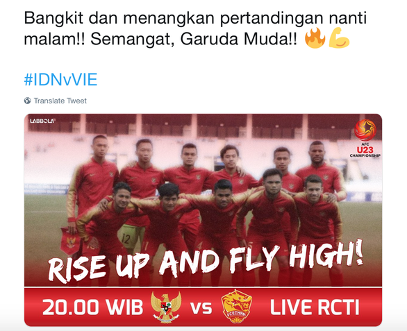 CĐV Indonesia tin đội nhà sẽ đánh bại U-23 Việt Nam - Ảnh 1. CĐV Indonesia tin đội nhà sẽ đánh bại U-23 Việt Nam - Ảnh 1.