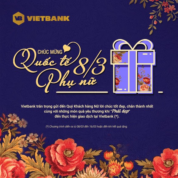 Vietbank tặng quà khách hàng nhân dịp 8-3 - Ảnh 1. Vietbank tặng quà khách hàng nhân dịp 8-3 - Ảnh 1.