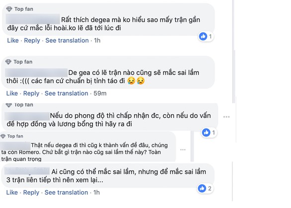 CĐV M.U hết kiên nhẫn với De Gea - Ảnh 6. CĐV M.U hết kiên nhẫn với De Gea - Ảnh 6.