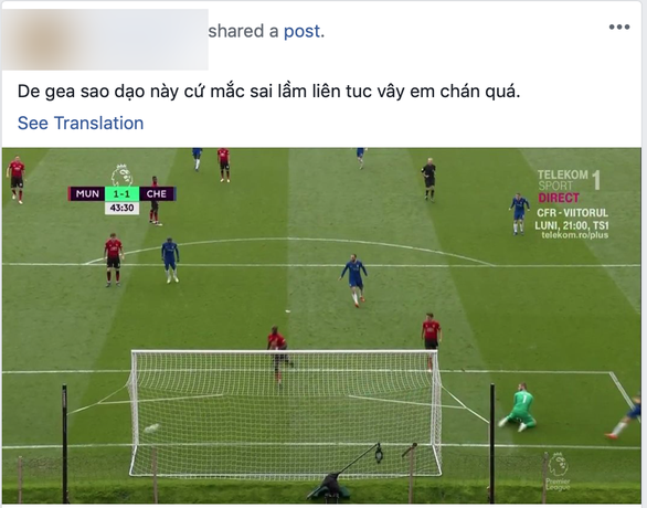 CĐV M.U hết kiên nhẫn với De Gea - Ảnh 2. CĐV M.U hết kiên nhẫn với De Gea - Ảnh 2.