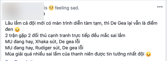 CĐV M.U hết kiên nhẫn với De Gea - Ảnh 3. CĐV M.U hết kiên nhẫn với De Gea - Ảnh 3.