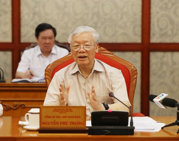 Tổng bí thư, Chủ tịch nước Nguyễn Phú Trọng chủ trì họp Bộ Chính trị - Ảnh 1. Tổng bí thư, Chủ tịch nước Nguyễn Phú Trọng chủ trì họp Bộ Chính trị - Ảnh 1.