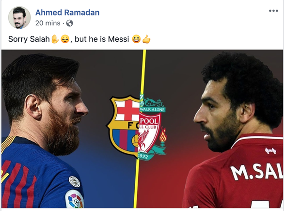 Cộng đồng mạng tung hô Messi, dìm hàng Salah - Ảnh 2. Cộng đồng mạng tung hô Messi, dìm hàng Salah - Ảnh 2.