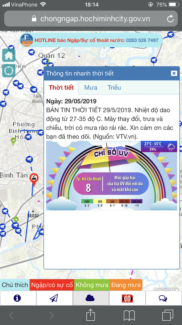 Sẽ có app cảnh báo ngập nước trên địa bàn TP.HCM - Ảnh 1. Sẽ có app cảnh báo ngập nước trên địa bàn TP.HCM - Ảnh 1.