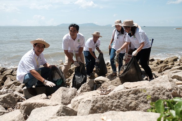 Trồng cây xanh, làm sạch bãi biển Cần Giờ - Ảnh 2. Trồng cây xanh, làm sạch bãi biển Cần Giờ - Ảnh 2.