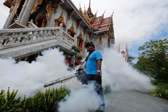 Thái Lan phun thuốc diệt muỗi để kiểm soát dịch sốt Chikungunya - Ảnh 1. Thái Lan phun thuốc diệt muỗi để kiểm soát dịch sốt Chikungunya - Ảnh 1.