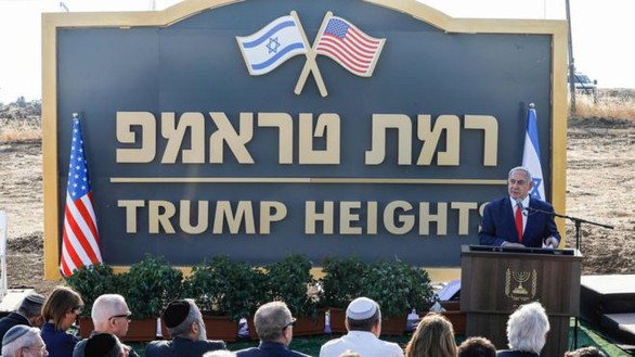 Israel công bố khu tái định cư mang tên ông Trump ở cao nguyên Golan - Ảnh 1. Israel công bố khu tái định cư mang tên ông Trump ở cao nguyên Golan - Ảnh 1.