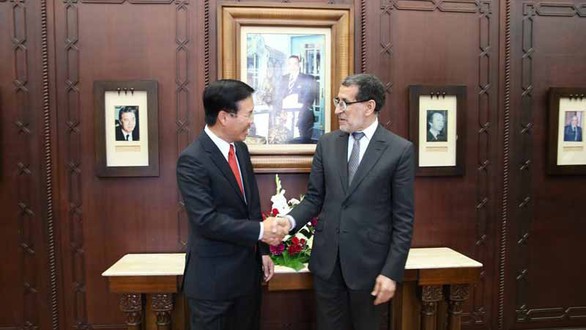 Ông Võ Văn Thưởng tiếp kiến Thủ tướng và Chủ tịch Quốc hội Morocco - Ảnh 1. Ông Võ Văn Thưởng tiếp kiến Thủ tướng và Chủ tịch Quốc hội Morocco - Ảnh 1.