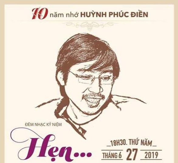 10 năm nhớ Huỳnh Phúc Điền, nghệ sĩ làm đêm nhạc gây quỹ cho bệnh nhân ung thư - Ảnh 1. 10 năm nhớ Huỳnh Phúc Điền, nghệ sĩ làm đêm nhạc gây quỹ cho bệnh nhân ung thư - Ảnh 1.