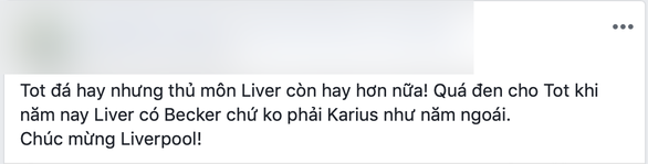 CĐV Liverpool ‘sướng’ vì đội nhà xóa được cái dớp thất bại để đăng quang - Ảnh 3. CĐV Liverpool ‘sướng’ vì đội nhà xóa được cái dớp thất bại để đăng quang - Ảnh 3.
