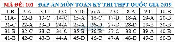 Bài giải gợi ý môn toán thi THPT quốc gia 2019 - đủ 24 mã đề - Ảnh 2. Bài giải gợi ý môn toán thi THPT quốc gia 2019 - đủ 24 mã đề - Ảnh 2.