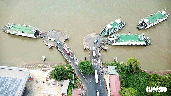 Từ 9h ngày 30-6, phà Vàm Cống dừng hoạt động - Ảnh 1. Từ 9h ngày 30-6, phà Vàm Cống dừng hoạt động - Ảnh 1.