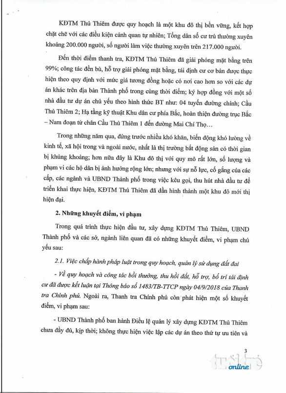 Thanh tra Chính phủ công bố kết luận thanh tra Thủ Thiêm - Ảnh 4. Thanh tra Chính phủ công bố kết luận thanh tra Thủ Thiêm - Ảnh 4.
