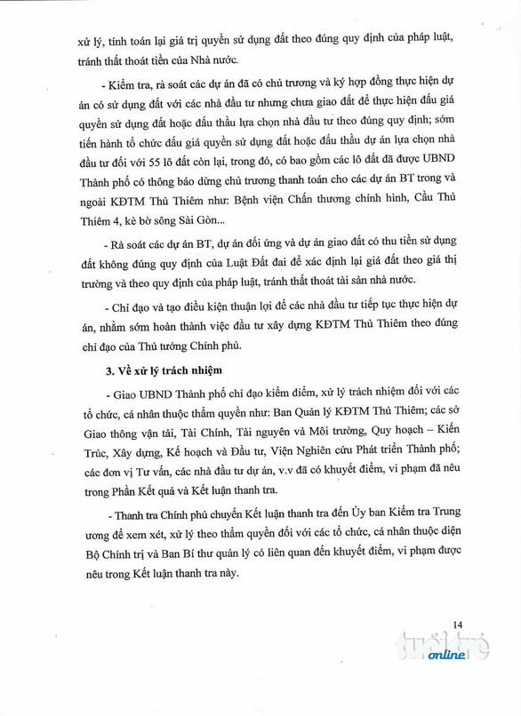Thanh tra Chính phủ công bố kết luận thanh tra Thủ Thiêm - Ảnh 15. Thanh tra Chính phủ công bố kết luận thanh tra Thủ Thiêm - Ảnh 15.