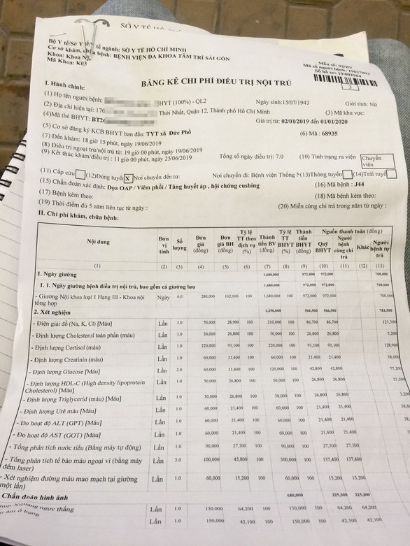 Người nhà bệnh nhân bức xúc vì không được tư vấn gói chi phí điều trị - Ảnh 2. Người nhà bệnh nhân bức xúc vì không được tư vấn gói chi phí điều trị - Ảnh 2.