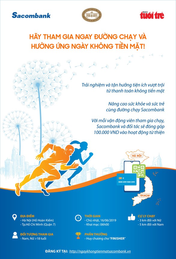 Giải việt dã Hưởng ứng ngày không tiền mặt: Miễn phí cho người tham gia - Ảnh 1. Giải việt dã Hưởng ứng ngày không tiền mặt: Miễn phí cho người tham gia - Ảnh 1.