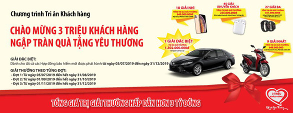 Nhiều giải thưởng hấp dẫn khi mua bảo hiểm Dai-ichi Việt Nam - Ảnh 1. Nhiều giải thưởng hấp dẫn khi mua bảo hiểm Dai-ichi Việt Nam - Ảnh 1.