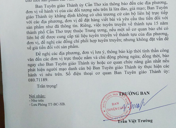 Giả cán bộ tuyên giáo viết bài tuyên truyền với giá 12 triệu - Ảnh 1. Giả cán bộ tuyên giáo viết bài tuyên truyền với giá 12 triệu - Ảnh 1.