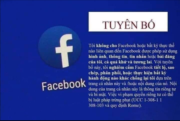 Lại tuyên bố Facebook’ để bảo mật thông tin cá nhân - Ảnh 1. Lại tuyên bố Facebook’ để bảo mật thông tin cá nhân - Ảnh 1.