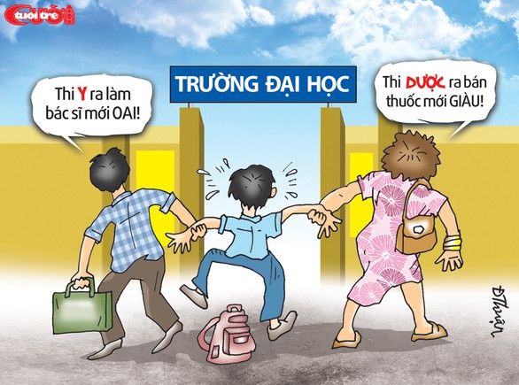 Biếm họa: chọn ngành hay để ngành chọn mình? - Ảnh 5. Biếm họa: chọn ngành hay để ngành chọn mình? - Ảnh 5.