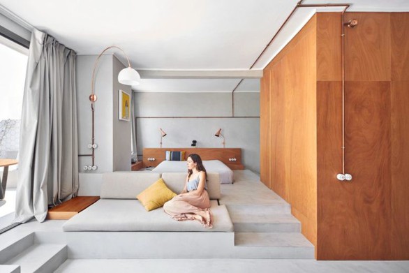 Căn hộ tối giản đẹp lạ nhờ xi măng và ống đồng - Ảnh 6. Căn hộ tối giản đẹp lạ nhờ xi măng và ống đồng - Ảnh 6.