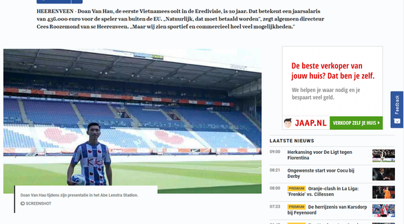 CLB Heerenveen xác nhận trả lương Văn Hậu hơn 11 tỉ đồng mỗi năm - Ảnh 1. CLB Heerenveen xác nhận trả lương Văn Hậu hơn 11 tỉ đồng mỗi năm - Ảnh 1.
