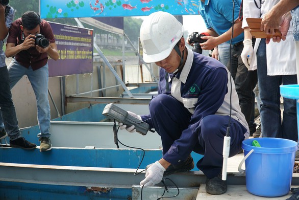 Thả cá Koi Nhật Bản xuống sông Tô Lịch - Ảnh 4. Thả cá Koi Nhật Bản xuống sông Tô Lịch - Ảnh 4.