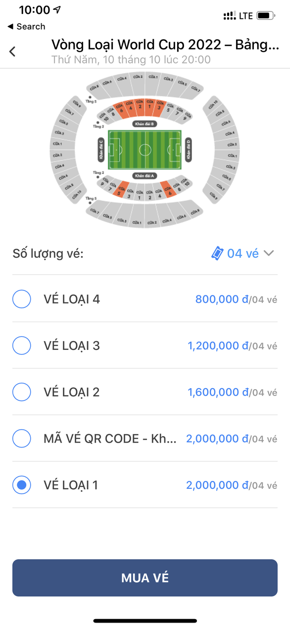 Vé xem trận Việt Nam - Malaysia đợt 1 bán hết trong chưa đầy 3 phút? - Ảnh 1. Vé xem trận Việt Nam - Malaysia đợt 1 bán hết trong chưa đầy 3 phút? - Ảnh 1.