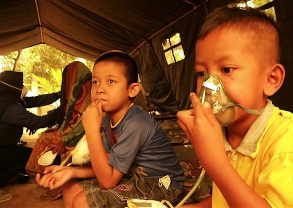 Cháy rừng ở Indonesia đe dọa sức khỏe 10 triệu trẻ em Đông Nam Á - Ảnh 1. Cháy rừng ở Indonesia đe dọa sức khỏe 10 triệu trẻ em Đông Nam Á - Ảnh 1.