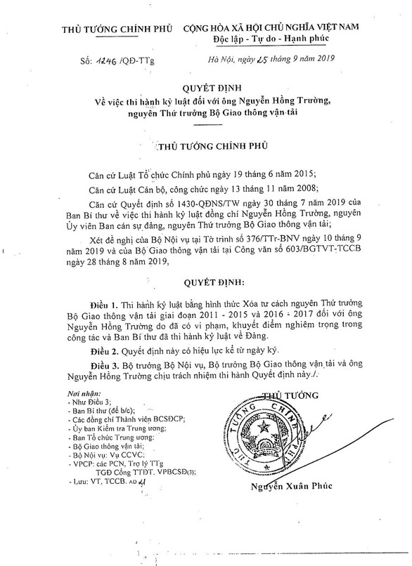 Kỷ luật ba thứ trưởng, một cựu thứ trưởng Bộ Giao thông vận tải - Ảnh 2. Kỷ luật ba thứ trưởng, một cựu thứ trưởng Bộ Giao thông vận tải - Ảnh 2.